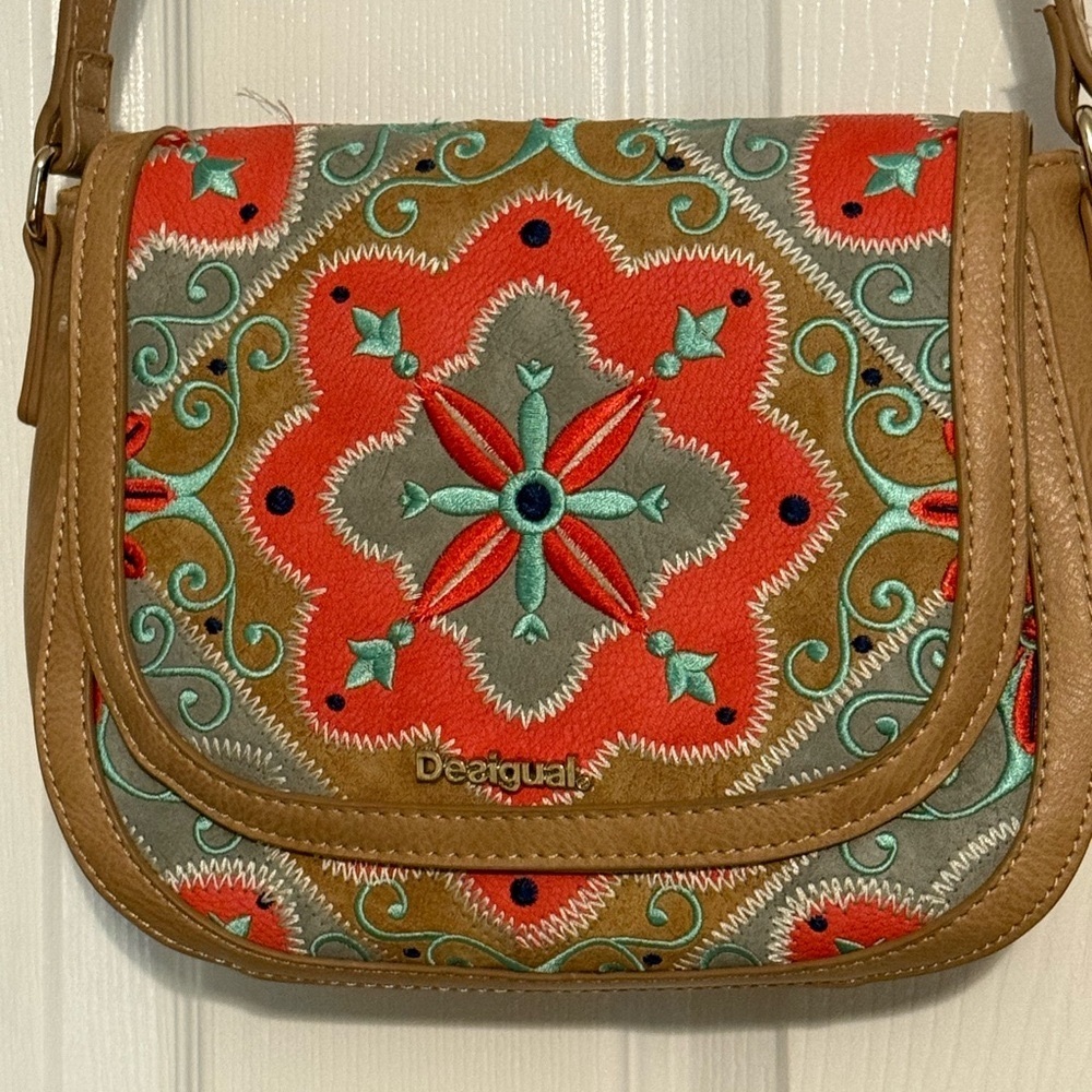 Desigual Multicolor Embroidered Women's crossbody purse